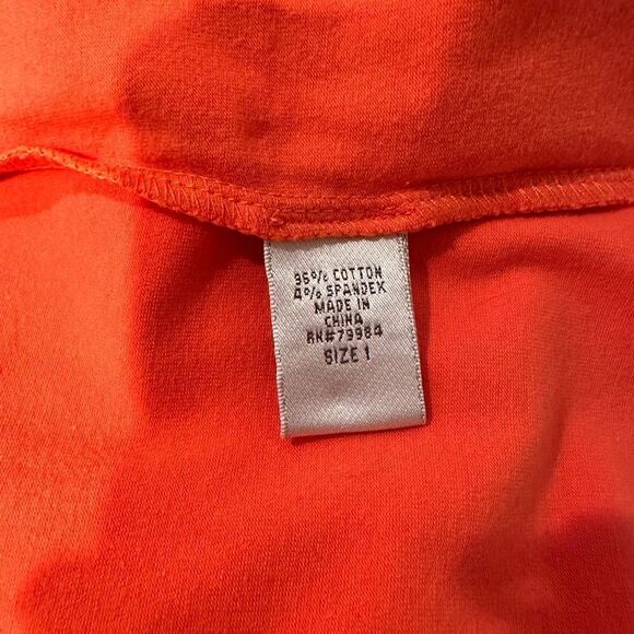 Chico’s Orange & Gold Print Shirt Size Medium - Picture 7 of 8